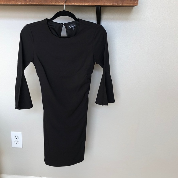 Lulus Center of Attention Black Dress with Bell Sleeves - Picture 4 of 9